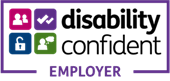 This is a disability confident employer logo.