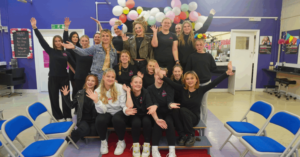 Our hairstyle students stood on stage