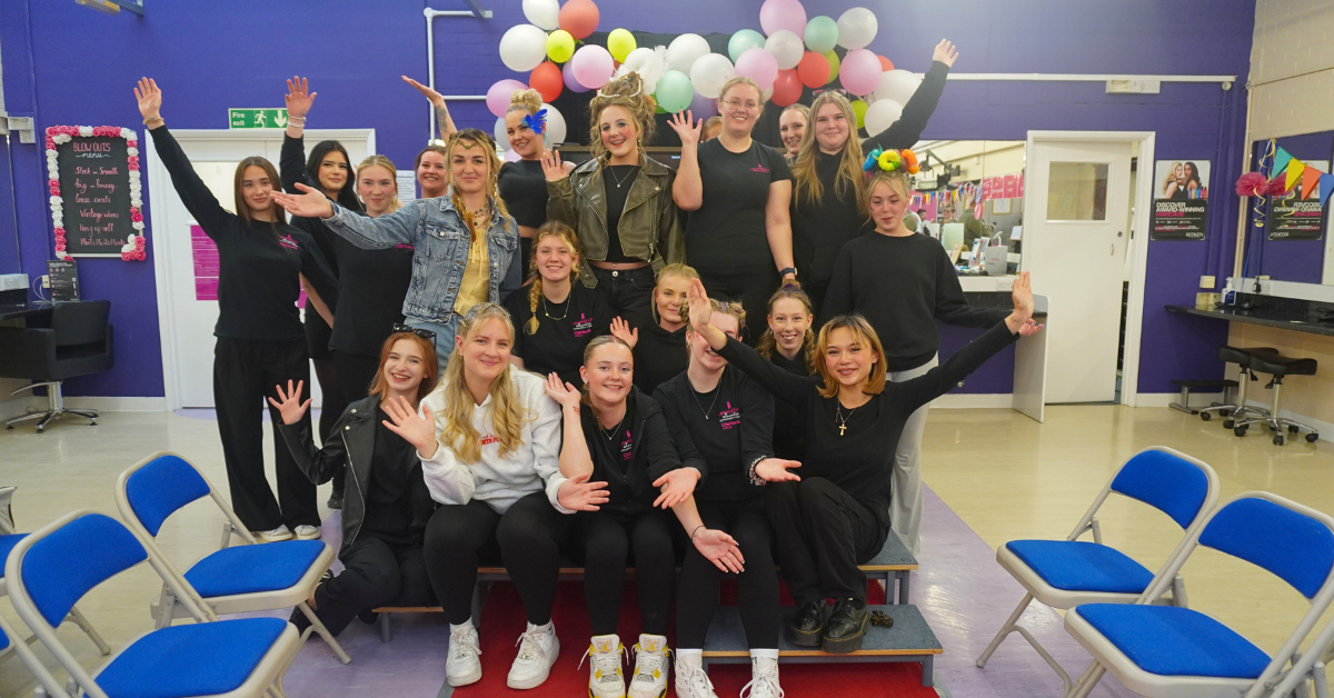Our hairstyle students stood on stage