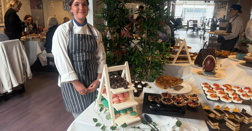 One of our students with some of our pastries